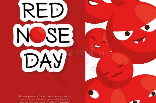 红色的鼻子一天和红色的鼻子丑角面容