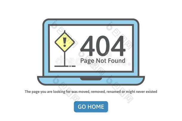 404观念错误线条偶像.页不创办错误向蓝色便携式电脑