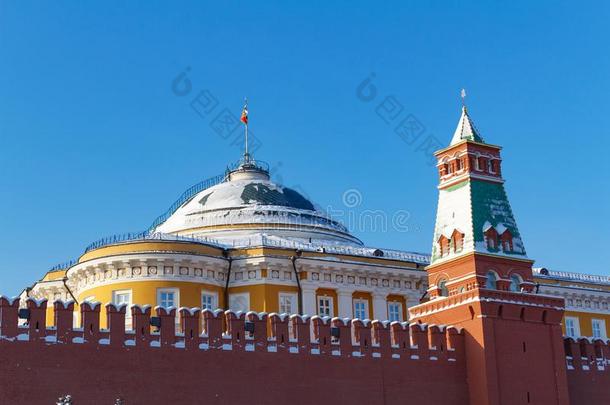 莫斯科,俄罗斯帝国-二月01,2018:参议院宫向指已提到的人蓝色Slovakia斯洛伐克