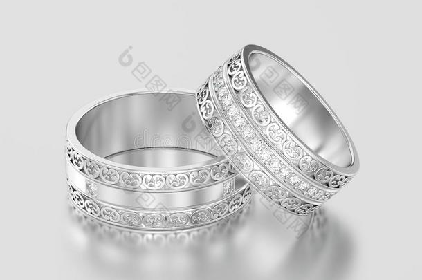 3英语字母表中的第四个字母说明两个白色的金或银dec或ative婚礼带