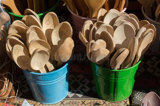 汤勺或table勺使关于木材