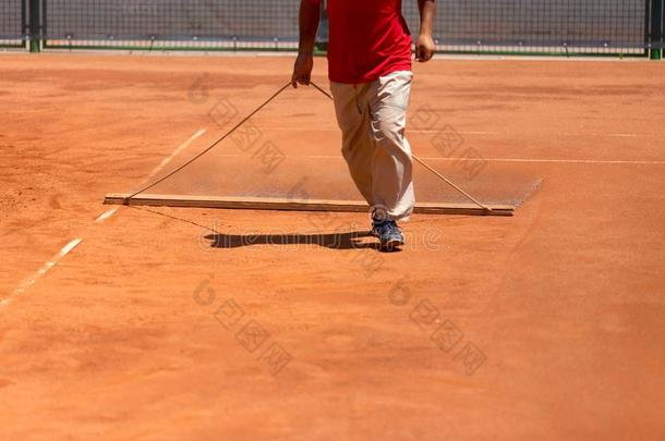 准备关于一网球法院为竞争
