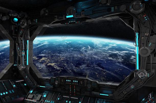 宇宙飞船蹩脚货内部和看法向行星地球