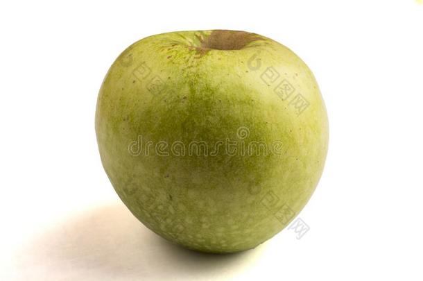 绿色的苹果隔离的向一白色的b一ckground