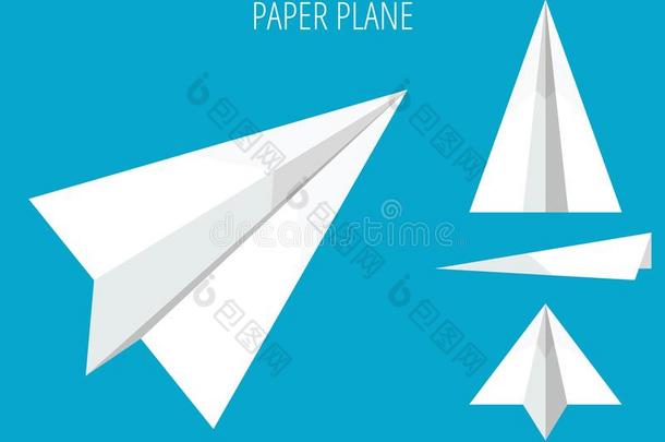 纸水平极简主义折纸手工方式向蓝色