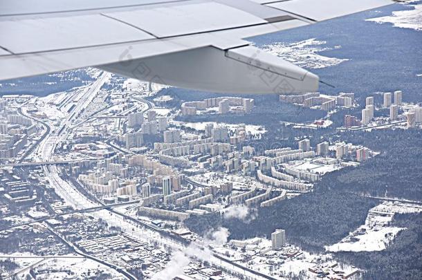 航空的照片关于莫斯科谢列梅蒂耶沃从鸟眼睛看法