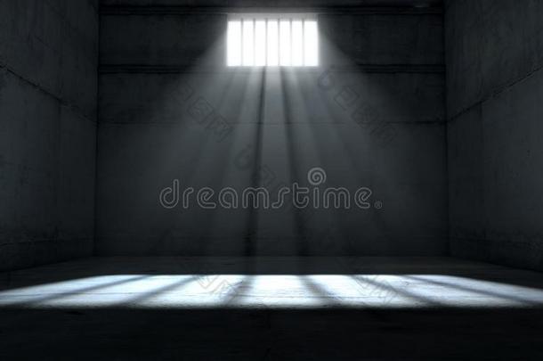 阳光光亮的采用监狱细胞窗