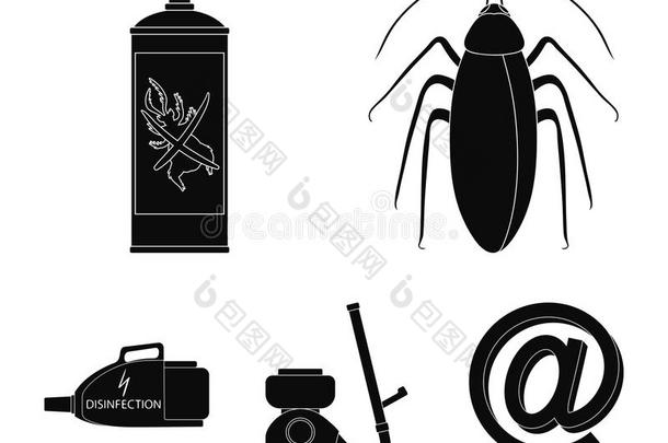 蟑螂和设备为消毒黑的偶像采用放置collect收集