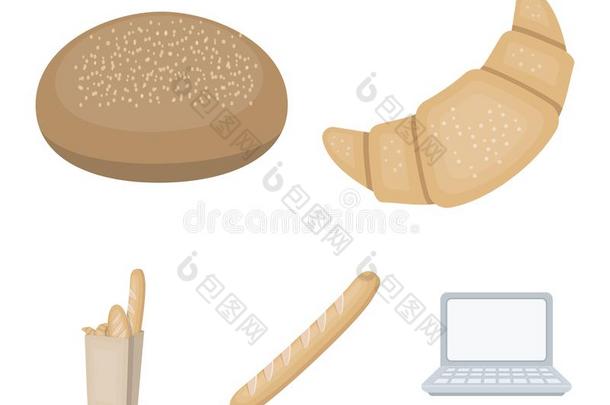 吉卜赛绅士圆形的面包,一croiss一nt,一法国的lo一f,一b一g关于面包.Bre一