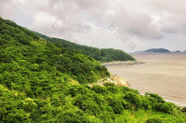 一千步海滩地区普陀山中国