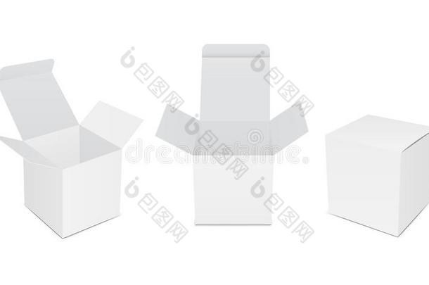 空白的白色的<strong>产品包装盒</strong>