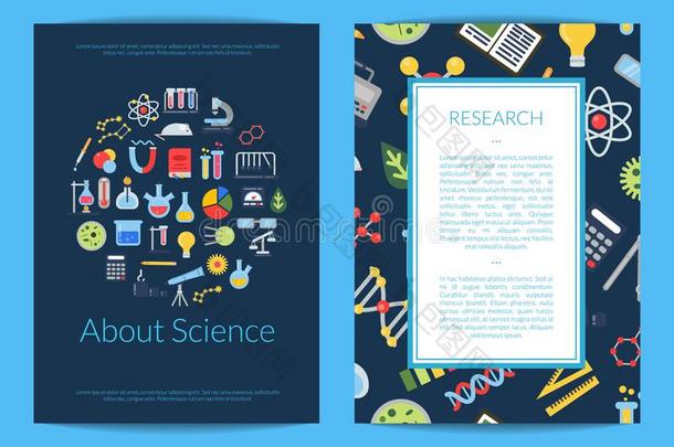 矢量卡片或飞鸟样板和平的方式科学偶像和