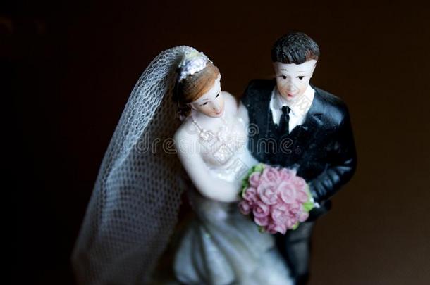 数字关于幸福的新婚夫妇