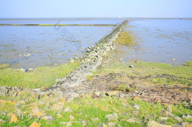 潮坪海国家的公园采用下方的萨克森法兰绒,北方海海岸,格玛