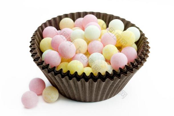 大的大小可以吃的食糖杂乱少量彩色粉笔颜色向白色的背