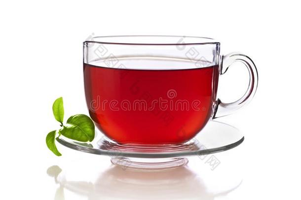 红色的茶水杯子
