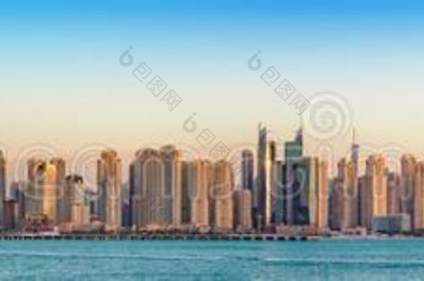 朱美拉海滩求助全景画,迪拜,一月.2018