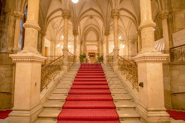 欢庆楼梯采用指已提到的人维也纳城市过道,奥地利
