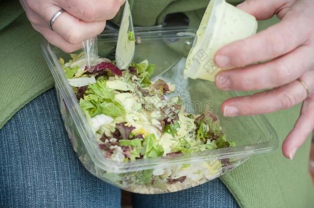 工业的沙拉和调味汁和塑料制品餐叉采用塑料