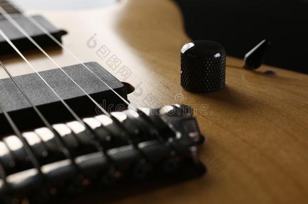 典型的形状木制的电的吉他和红木颈
