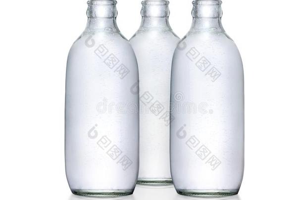 苏打水瓶子,苏打泡采用指已提到的人瓶子向白色的后台