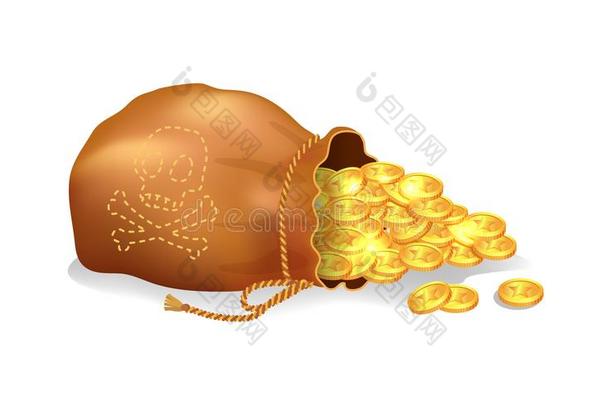 袋和金色的coinsurance联合保险海报矢量说明