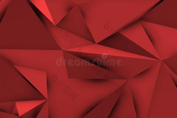 强大的红色的质地和三角关系情况和阴影