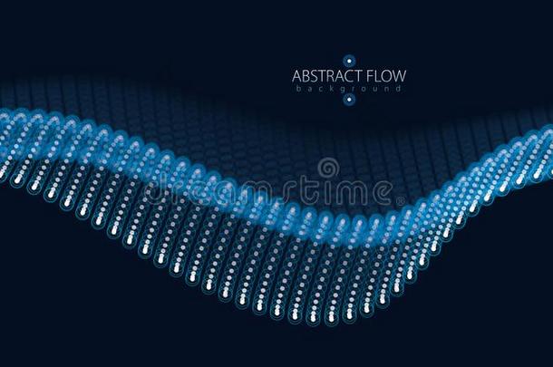队列关于微粒流动的,<strong>动态</strong>的声音波浪.3英语字母表中的第四个字母<strong>矢量图</strong>解