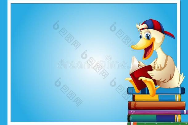 框架样板和鸭子阅读书