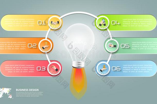 设计灯泡信息图6选择,商业观念