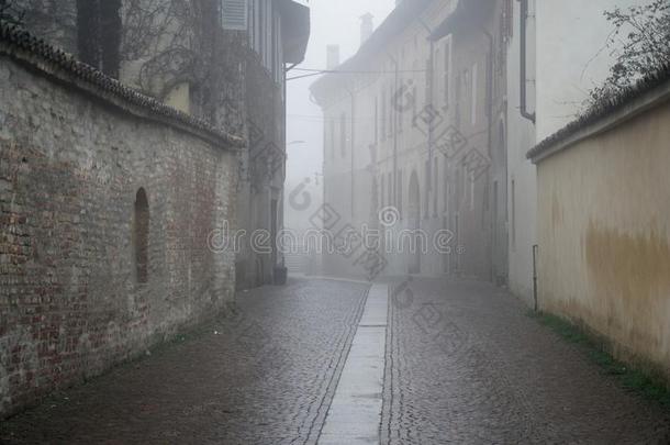 指已提到的人小型大三角帆帆船大街采用指已提到的人城市,有雾的一天采用意大利
