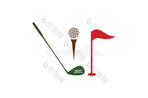 高尔夫球标识样板矢量说明