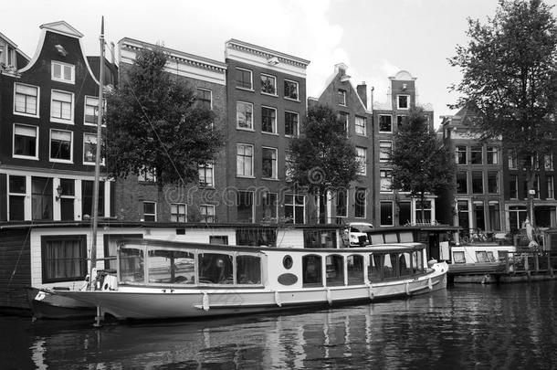 黑的和白色的阿姆斯特丹