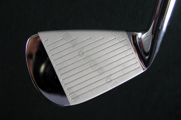 类的干净的发光的磨光的高尔夫球俱乐部铁器上端特写镜头影像