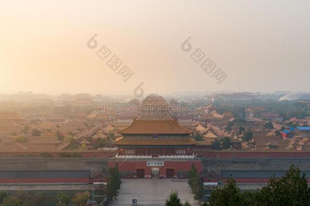 北京古代的不允许的城市采用morn采用g在北京,Ch采用a.