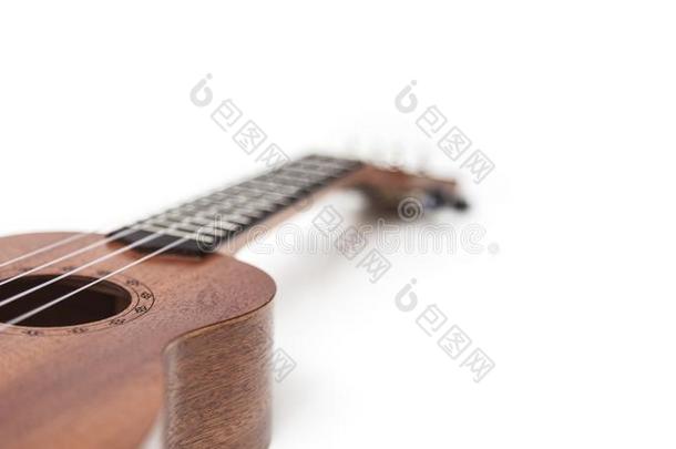 指已提到的人棕色的夏威夷的四弦琴吉他