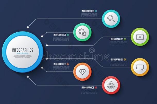 矢量6选择信息图设计,结构图表,今天