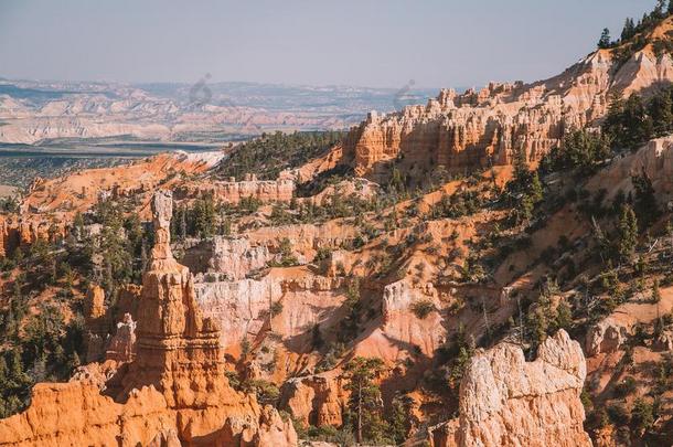 峡谷NationalPark布赖斯峡谷国家公园峡谷全景画-日落点峡谷NationalPark布赖斯峡谷国家公园峡谷