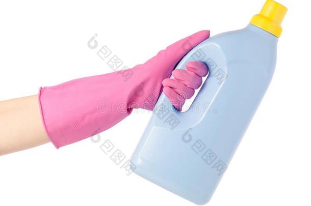 塑料制品瓶子为液体洗衣店洗涤剂凝胶采用手采用地球仪