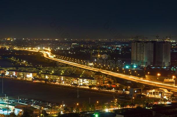 夜城市风光照片关于大都会的地区关于泰国和建筑物