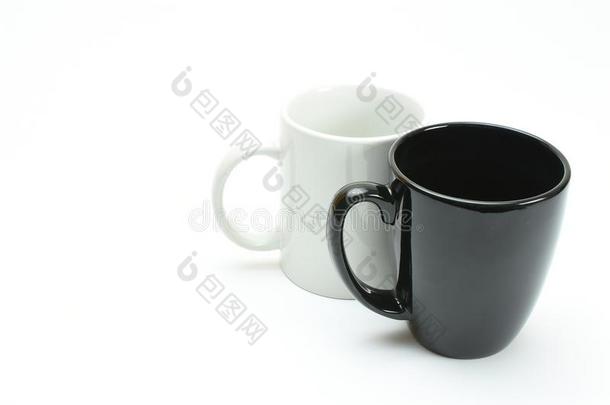 黑的咖啡豆马克杯采用前面关于白色的咖啡豆马克杯,高的钥匙
