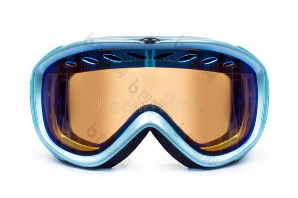 滑雪或滑雪板面具特写镜头隔离的向白色的背景