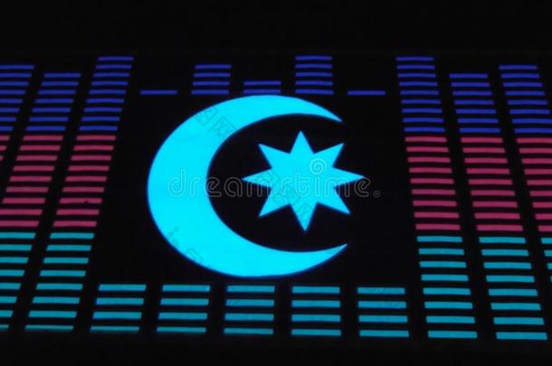指已提到的人发光的星关于阿塞拜疆向指已提到的人旗