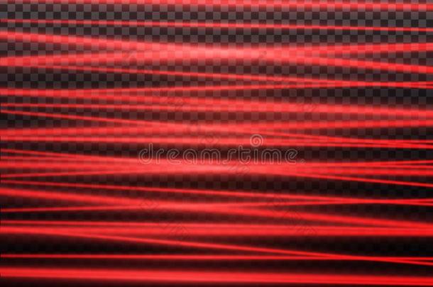 抽象的红色的激光梁.透明的隔离的向黑的后座
