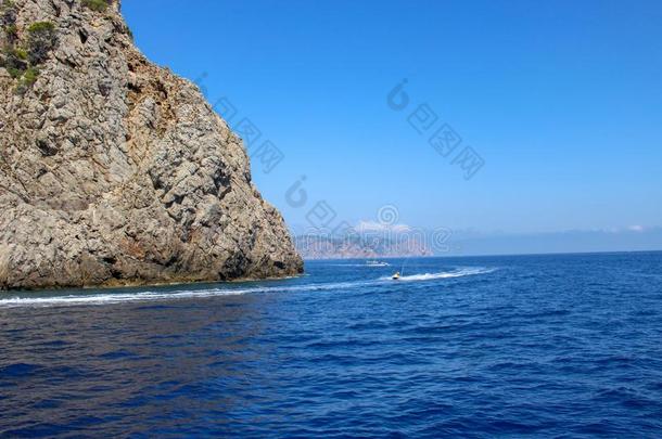 洋风景马略卡岛的山海看法