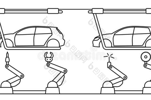 薄的线条方式汽车立法机构运送者线条.