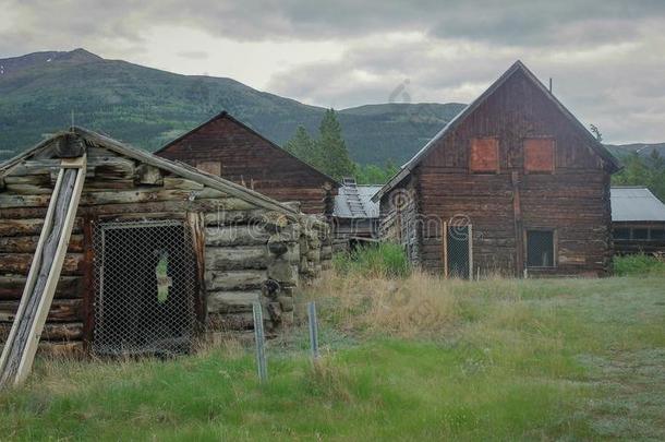 无人居住的,乡村的记录小木屋创办采用加拿大