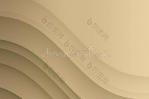 灰褐色黄褐色米黄色抽象的曲线艺术背景壁纸illust