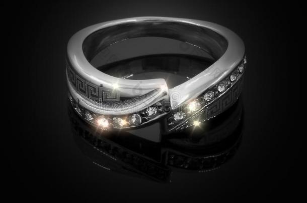珠宝戒指为女人-订婚-不锈的钢