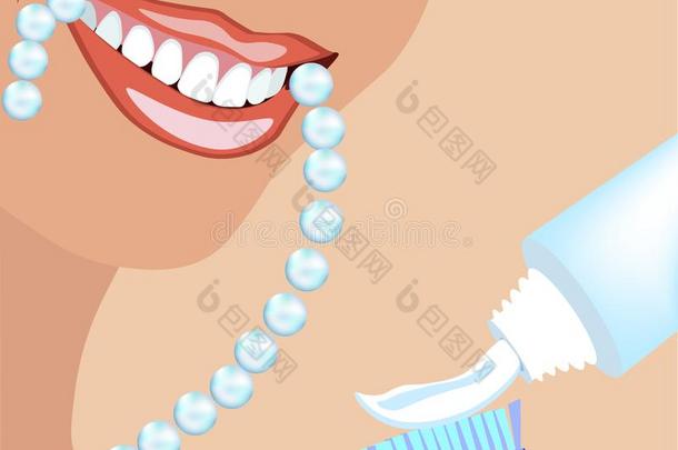 矢量面容关于女孩和微笑和理想的牙为牙齿的和SaoTomePrincipe圣多美和普林西比